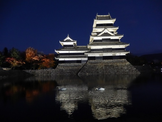 松本城の夜景